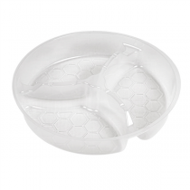 POTS &Agrave; INSERTER 3 COMPART.   &Oslash;15x2,5 CM TRANSPARENT PP (300 UNIT&Eacute;)