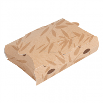 BO&Icirc;TES FRITURES AVEC OUVERTURE THEPACK "FEEL GREEN" 220 G/M2 15,5x11x4 CM NATUREL CARTON NANO-MICRO (200 UNIT&Eacute;)