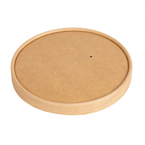 COUVERCLES DOUBLE PAROI POUR SALADIERS  300 + 250 + 18 PE G/M2 &Oslash;15 CM MARRON KRAFT (300 UNIT&Eacute;)