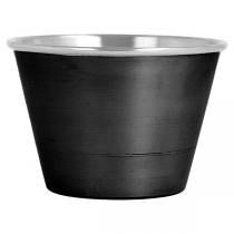 RAMEQUINS ARTINOX 75 ML &Oslash; 5,7x4,5 CM NOIR/ARGENTE INOX (12 UNIT&Eacute;)