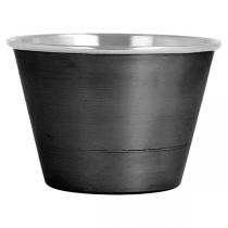 RAMEQUINS ARTINOX 120 ML &Oslash; 7x4,5 CM NOIR/ARGENTE INOX (12 UNIT&Eacute;)