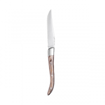 COUTEAUX &Agrave; VIANDE - MANCHE EN BOIS ARTINOX  22,8 CM ARGENTE INOX (12 UNIT&Eacute;)