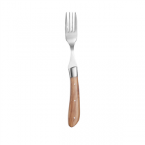 FOURCHETTES &Agrave; STEAK - MANCHE EN BOIS ARTINOX "OLIVIA"  23 CM ARGENTE INOX (12 UNIT&Eacute;)