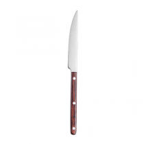 COUTEAUX &Agrave; VIANDE - MANCHE EN BOIS ARTINOX "DAKOTA"  23,5 CM ARGENTE INOX (12 UNIT&Eacute;)