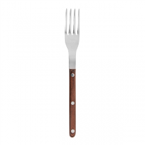 FOURCHETTES &Agrave; STEAK - MANCHE EN BOIS ARTINOX "DAKOTA"  21 CM ARGENTE INOX (12 UNIT&Eacute;)