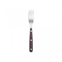 FOURCHETTES &Agrave; STEAK - MANCHE EN BOIS ARTINOX  19,2 CM ARGENTE INOX (12 UNIT&Eacute;)