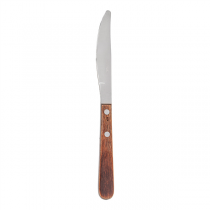COUTEAUX &Agrave; VIANDE - MANCHE EN BOIS ARTINOX "LYON"  21,3 CM ARGENTE INOX (12 UNIT&Eacute;)
