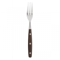FOURCHETTES &Agrave; STEAK - MANCHE EN BOIS ARTINOX "PROVENZA"  21 CM ARGENTE INOX (12 UNIT&Eacute;)