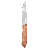COUTEAUX &Agrave; VIANDE - MANCHE EN BOIS ARTINOX  24,6 CM ARGENTE INOX (12 UNIT&Eacute;)