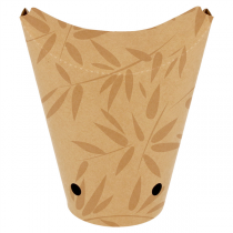 GOBELETS &Agrave; FRITES AVEC FERMETURE FEEL GREEN 12 OZ - 360 ML 200 + 25PE G/M2 6,7x12,5 CM MARRON CARTON (2500 UNIT&Eacute;)