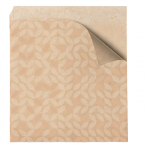 PAPIER INGRAISSABLE OUVERT 2 C&Ocirc;T&Eacute;S PFAS FREE "LEAF" 38 G/M2 17x18 CM NATUREL PARCH.INGRAISSABLE (500 UNIT&Eacute;)