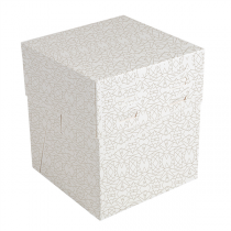 BO&Icirc;TES HAUTES P&Acirc;TISSERIE COUV. AJUSTABLE THEPACK "DECO"  20x20x19,5 CM BLANC CARTON MICROCANAL (30 UNIT&Eacute;)
