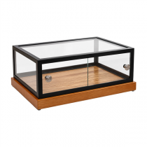 PR&Eacute;SENTOIR POUR BUFFET   51x38x21 CM BOIS + FER + VERRE (1 UNIT&Eacute;)