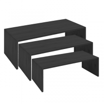 3 U. &Eacute;LEVATEURS BUFFET MOYENS BAMBOO   NOIR BAMBOU (1 UNIT&Eacute;)