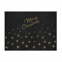 SETS DE TABLE "MERRY CHRISTMAS" 55 G/M2 30x40 CM NOIR AIRLAID (800 UNIT&Eacute;)