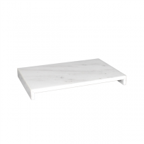PR&Eacute;SENTOIR POUR BUFFET   35x12x3 CM BLANC MARBRE (1 UNIT&Eacute;)