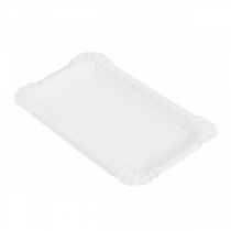 PLATEAUX PÂTISSERIE - PETITS  250 G/M2 15x9 CM BLANC CARTON (250 UNITÉ) - Garcia de Pou