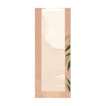 SACHETS BAGUETTES AVEC FENÊTRE "FEEL GREEN" 14+4X35 CM