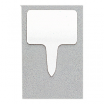 10 U. ÉTIQUETTES À PRIX RECTANGULAIRES  8x5,5x0,1 CM BLANC PVC (1 UNITÉ) - Garcia de Pou