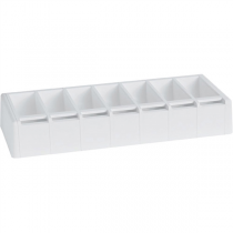 DISTRIBUTEUR POUR ÉTIQUETTES 5x2,5 CM  49,5x19,5x7,5 CM BLANC ABS (1 UNITÉ) - Garcia de Pou