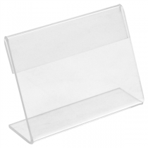 10 U. CHEVALETS POUR ÉTIQUETTES  8x6,5x2 CM TRANSPARENT PVC (1 UNITÉ) - Garcia de Pou