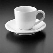 SOUCOUPES TASSE CAFE "ATLANTIC"  Ø 12,5 CM BLANC PORCELAINE (6 UNITÉ) - Garcia de Pou