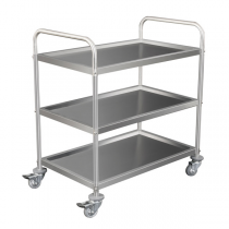 CHARIOT SERVICE 3 NIVEAUX  85x53x95 CM ARGENTE INOX (1 UNITÉ) - Garcia de Pou