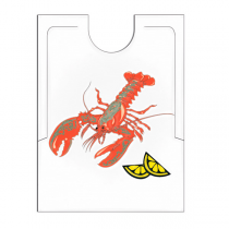 BAVOIRS HOMARD POUR ADULTE  38,3x48 CM BLANC CPE (500 UNITÉ) - Garcia de Pou