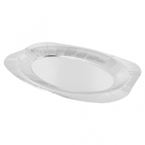 PLATEAUX OVALES  545 G/M2 24x35 CM ARGENTE CARTON (100 UNITÉ) - Garcia de Pou