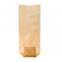 SACHETS AVEC BASE ET FENÊTRE PP  10x22 CM NATUREL KRAFT (100 UNITÉ) - Garcia de Pou