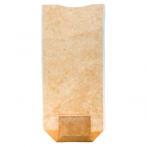 SACHETS AVEC BASE ET FENÊTRE PP  14x30,5 CM NATUREL KRAFT (100 UNITÉ) - Garcia de Pou