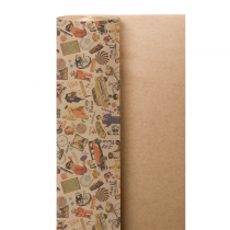 PAPIER CADEAUX "VINTAGE" 60 G/M2 0,7x100 M NATUREL KRAFT VERGÉ (1 UNITÉ) - Garcia de Pou