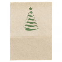 SERVIETTES MINI "CHRISTMAS" 1 PLI  23 G/M2 17x17 CM NATUREL OUATE RECYCLÉE (9600 UNITÉ) - Garcia de Pou