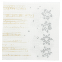 SERVIETTES "DOUBLE POINT" "SNOW" 18 G/M2 33x33 CM BLANC OUATE (1200 UNITÉ) - Garcia de Pou