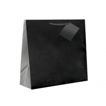 SACS BOUTIQUE ANSES CORDON  150 G/M2 19+10x27 CM NOIR CELLULOSE (100 UNITÉ) - Garcia de Pou