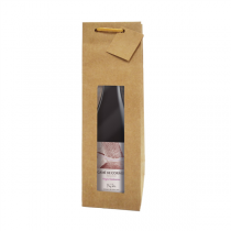 10 U. SACS PORTE-BOUTEILLES AVEC FENÊTRE  350 G/M2 9,2+8,8x38 CM NATUREL KRAFT (1 UNITÉ) - Garcia de Pou