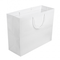 SAC BOUTIQUE ANSES CORDON  150 G/M2 40+15x32 CM BLANC CELLULOSE (100 UNIT&Eacute;)
