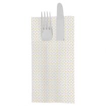 SERVIETTES KANGOUROU "ELEGANCE" 55 G/M2 40x40 CM BLANC AIRLAID (700 UNIT&Eacute;)