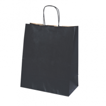 SACS SOS COULEUR UNIE  80 G/M2 18+8x21,5 CM NOIR KRAFT (250 UNIT&Eacute;)