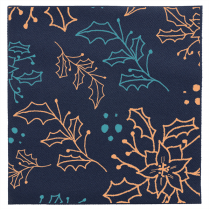 SERVIETTES "HOLLY" 55 G/M2 40x40 CM BLEU AIRLAID (700 UNITÉ)