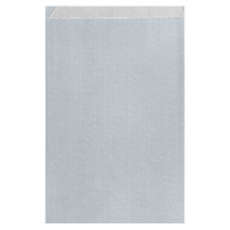 SACHETS PLATS  60 G/M2 26+9x38 CM ARGENTE KRAFT VERGÉ (250 UNITÉ) - Garcia de Pou