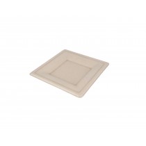 Assiette carr&eacute; 16cm en pulpe de canne
