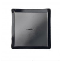 Assiette Quartz Noire en pulpe de canne laminée 9x9cm 