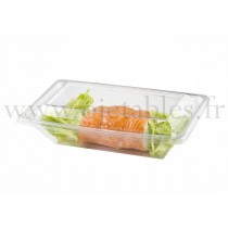 Barquette salade Pyramipack Noir 480cc +COUVERCLE