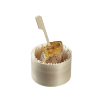 Boite en bois ronde avec caissette 10cl 