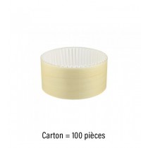 Boite en bois ronde + caissette 15cl sans couvercle