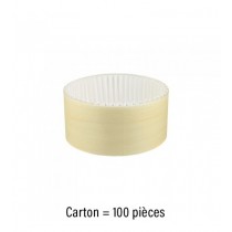 Boite en bois ronde + caissette 5cl sans couvercle