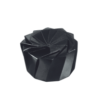 Boîte ORIGAMI S diam 8cm H4.5cm noir lam