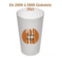 GOBELET BIERE REUTILISABLE 25CL/33CL PERSONNALISE 