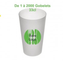 Verre plastique Réutilisable Mixte Couleur 25/33cl